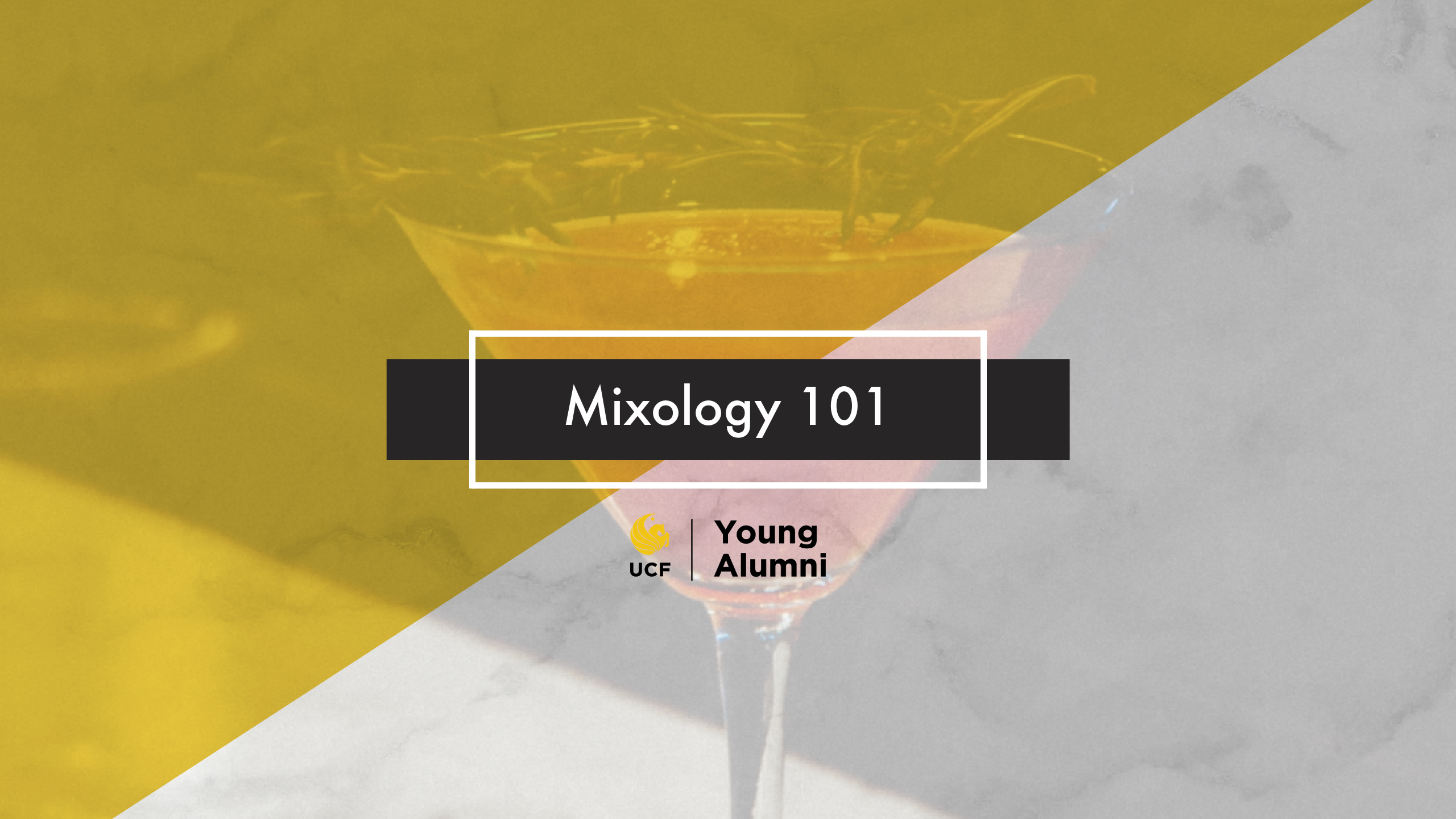 Image of pink liquid in a martini glass with text that reads: Mixology 101