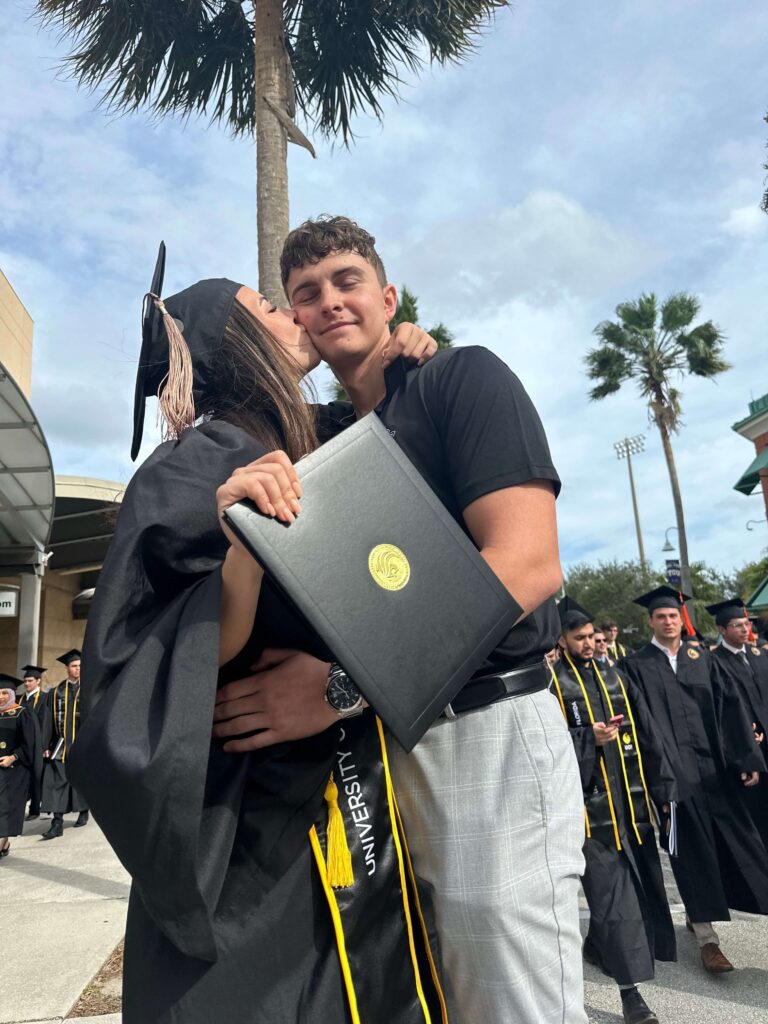 couple at graduation