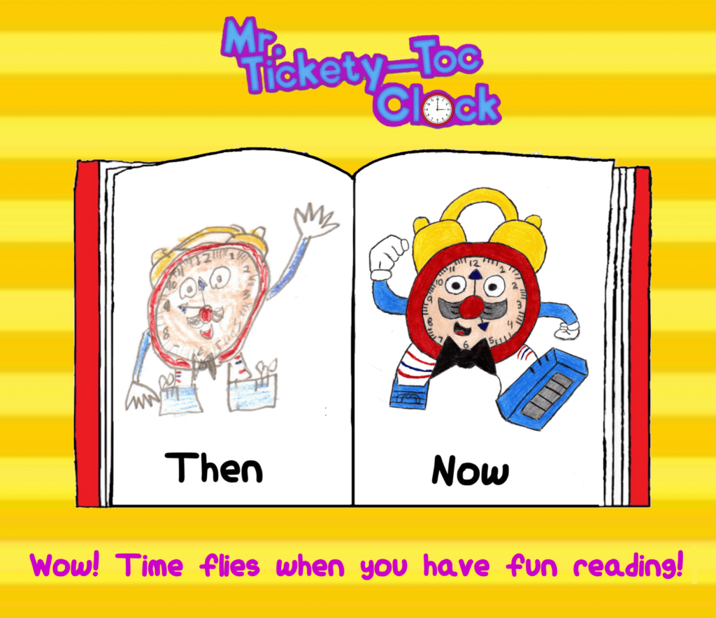 graphic illustrating a children's book character