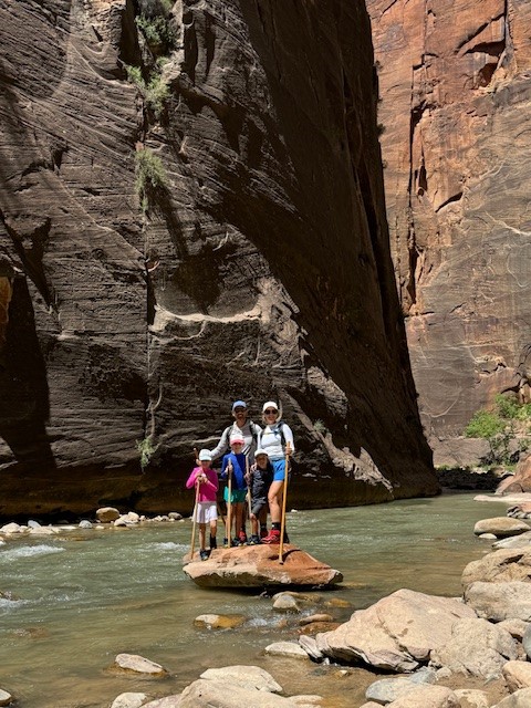 group of family vacationing