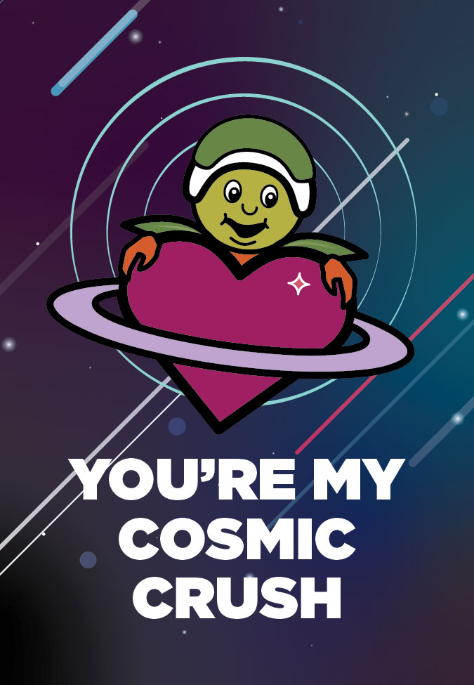 Valentine's image of Citronaut in space