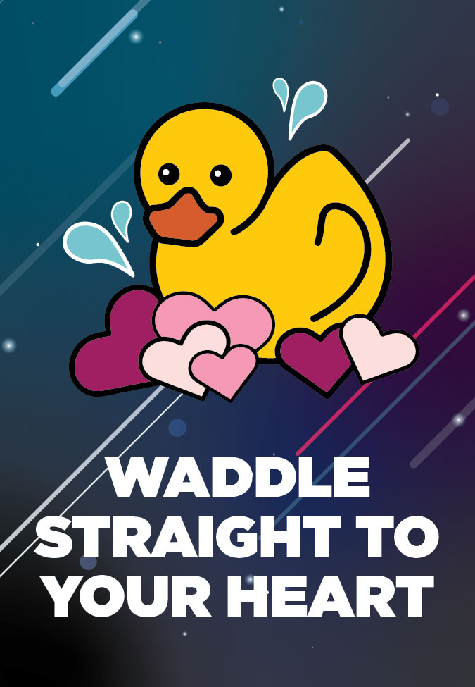 Valentine's image of Spirit Splash Duck in space