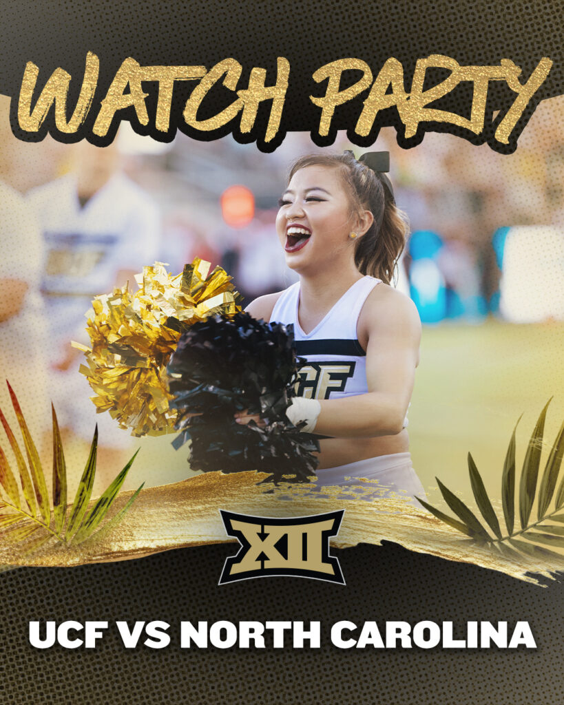 Promotional Graphic for the UCF vs. North Carolina Watch Parties