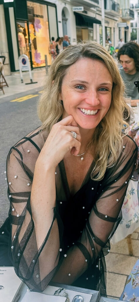 woman at outdoor cafe