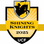 Event logo with the words UCF Shining Knights 2025
