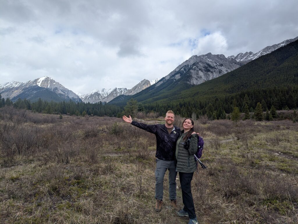 man and woman at Banff national park in Canada