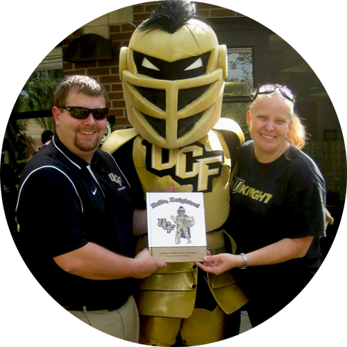 Michael and Lauren Callahan wiht Knightro.