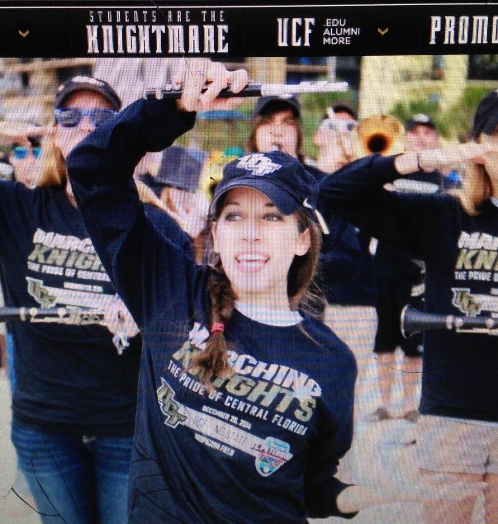 marching knight holding a flute