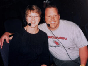 man and woman at entertainment event