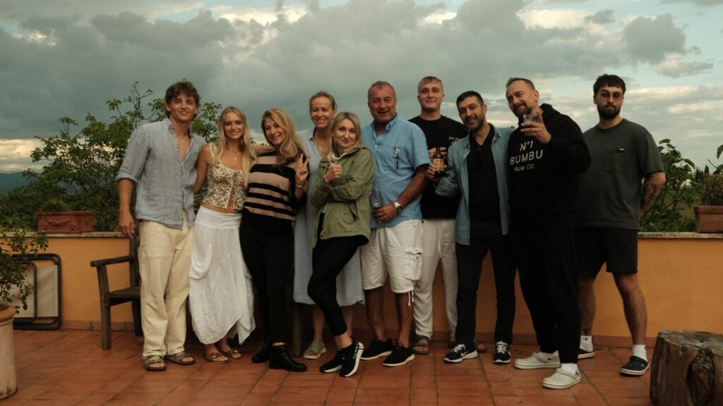 group of family and friends celebrating