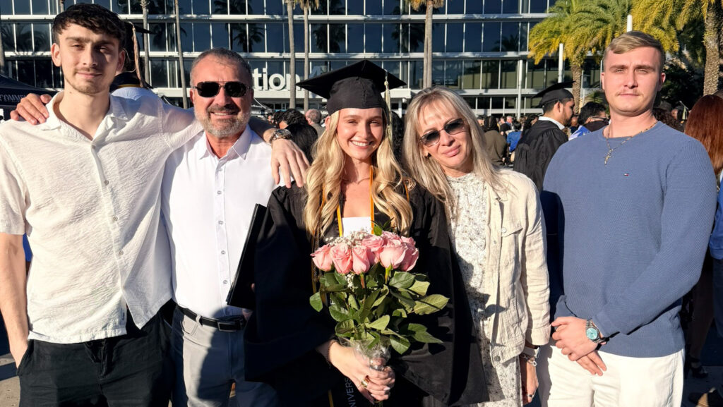UCF graduate and her family after graduation
