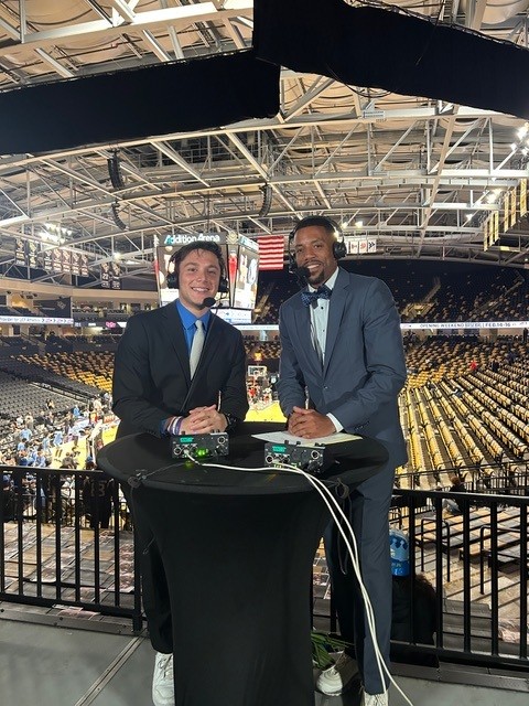 two men broadcasting a UCF game