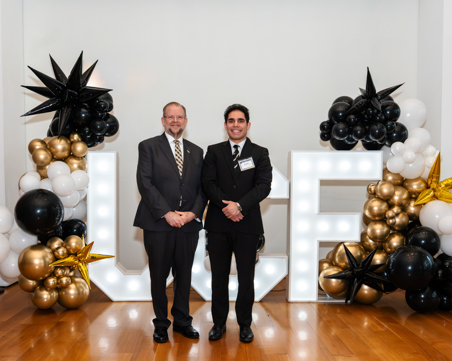 image of President Cartwright and a participant from the Boldly Inventing the Future - Atlanta event