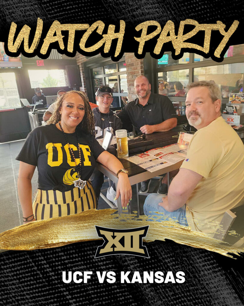 Promotional Graphic for the UCF @ Kansas Watch Parties